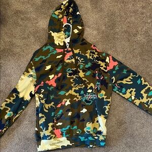 Small billionaire boys camo hoodie never been worn. New without tags